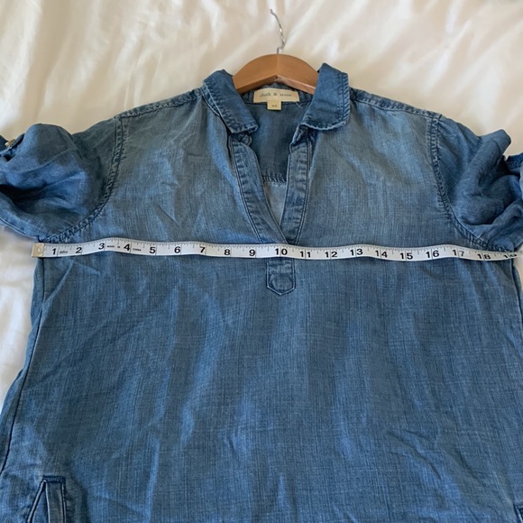 cloth & stone Anthropologie Chambray Shirt Dress Tunic - Picture 7 of 10